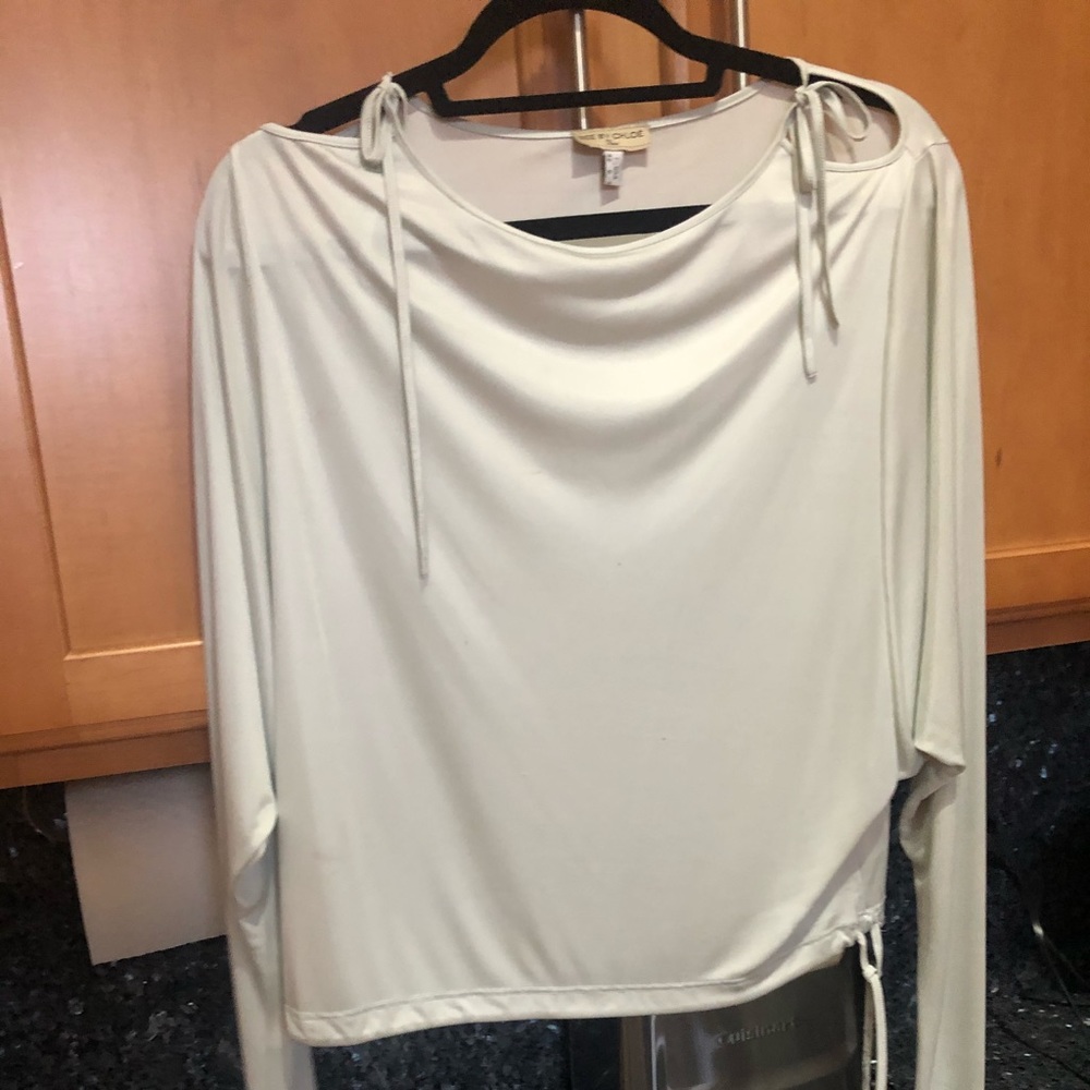 See by Chloe size 42 (medium) gray metallic top